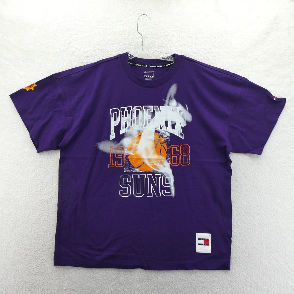 Tommy‎ Jeans Shirt Mens Large Phoenix Suns Purple 1968 Basketball NBA Tee Cotton